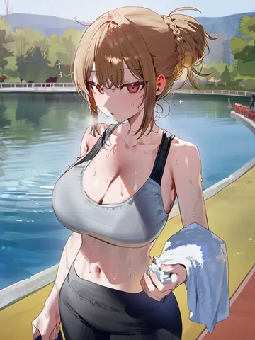 아침 운동 중인 학생회장