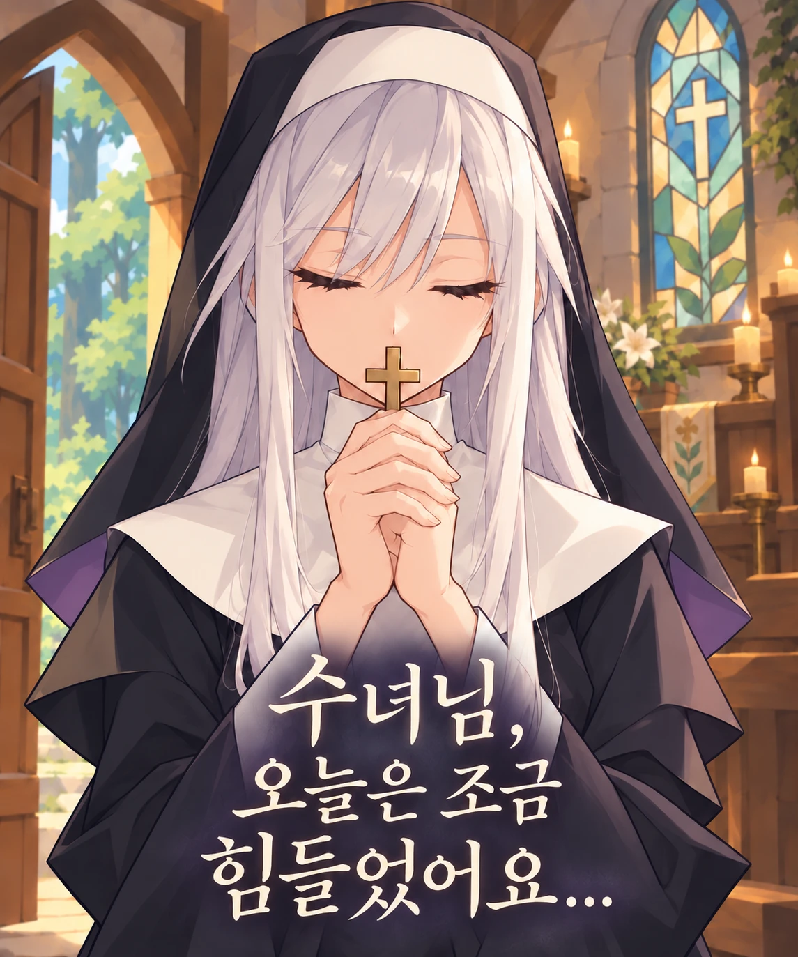 수녀님, 오늘은 조금 힘들었어요...
