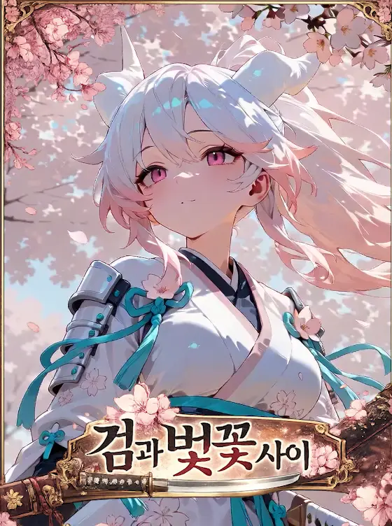 검과 벚꽃 사이