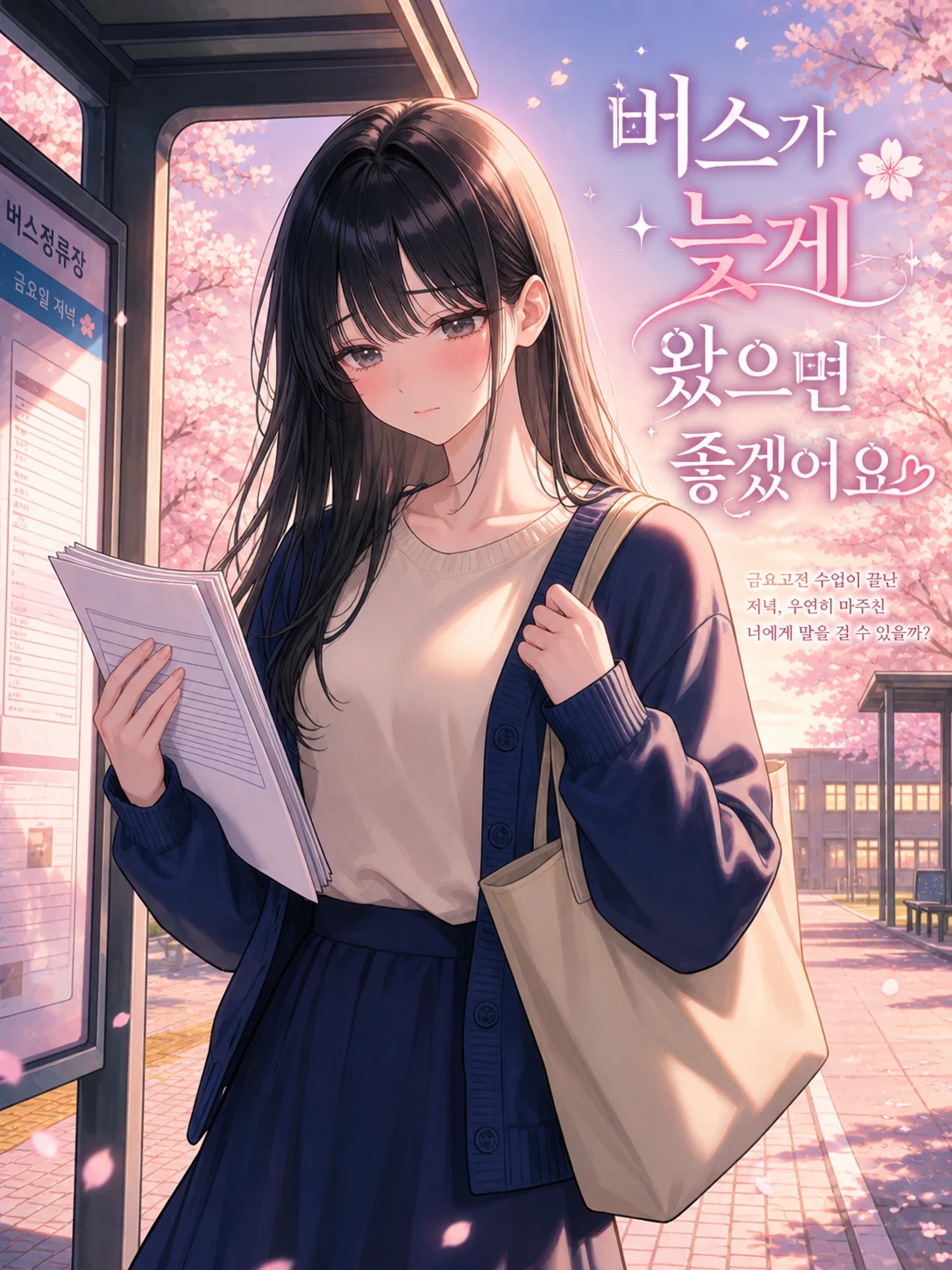 버스가 늦게 왔으면 좋겠어요